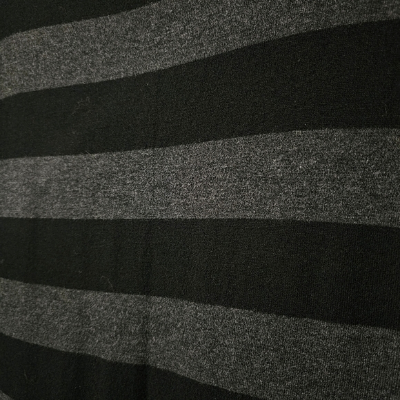 HP🎉 French Connection Black and Gray Striped Sweater Dress - Size 10 - Picture 6 of 11